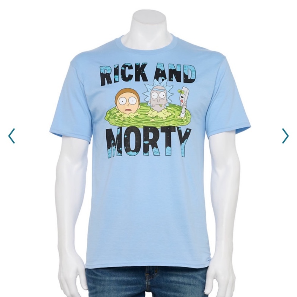 Rick and Morty tee Light blue